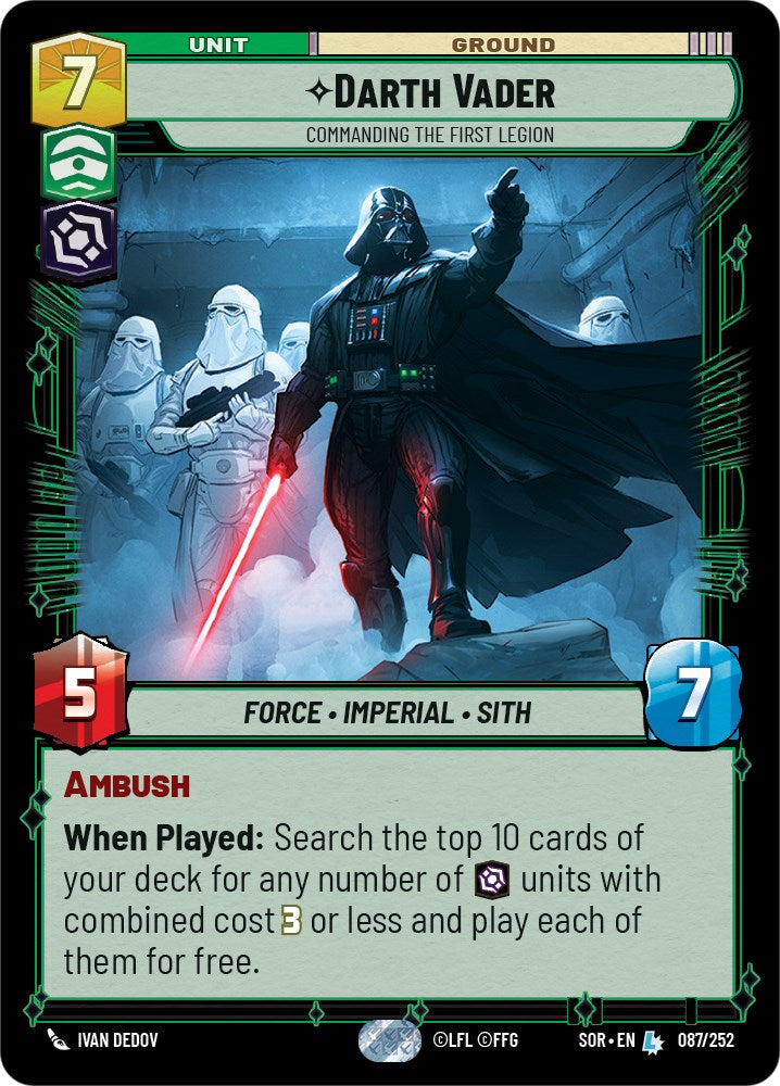 Darth Vader - Commanding the First Legion (087/252) [Spark of Rebellion] - The Mythic Store | 24h Order Processing