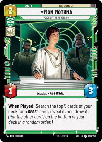 Mon Mothma - Voice of the Rebellion (096/252) [Spark of Rebellion] - The Mythic Store | 24h Order Processing