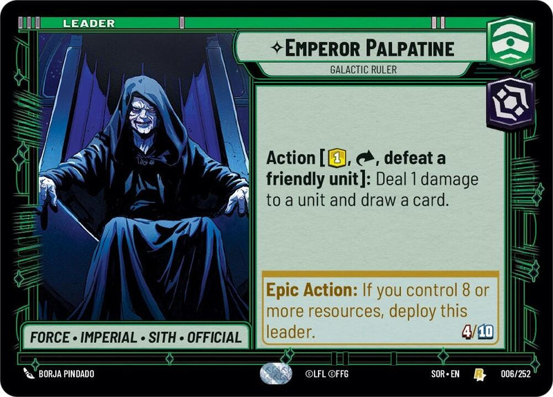 Emperor Palpatine - Galactic Ruler (006/252) [Spark of Rebellion] - The Mythic Store | 24h Order Processing