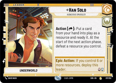 Han Solo - Audacious Smuggler (017/252) [Spark of Rebellion] - The Mythic Store | 24h Order Processing