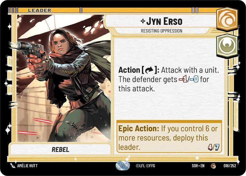 Jyn Erso - Resisting Oppression (018/252) [Spark of Rebellion] - The Mythic Store | 24h Order Processing