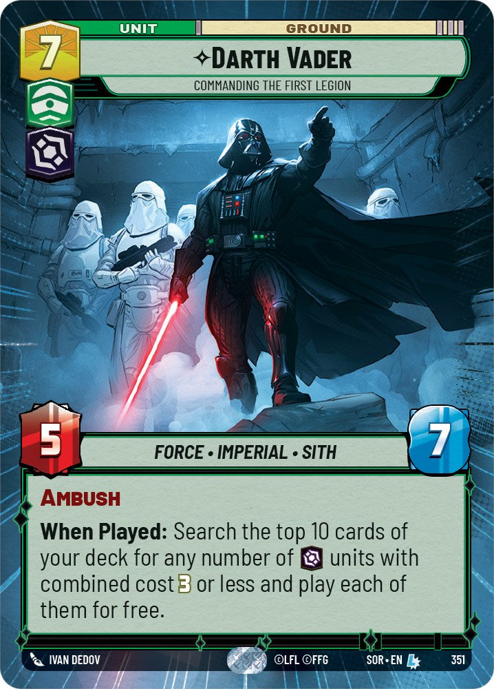 Darth Vader - Commanding the First Legion (Hyperspace) (351) [Spark of Rebellion] - The Mythic Store | 24h Order Processing