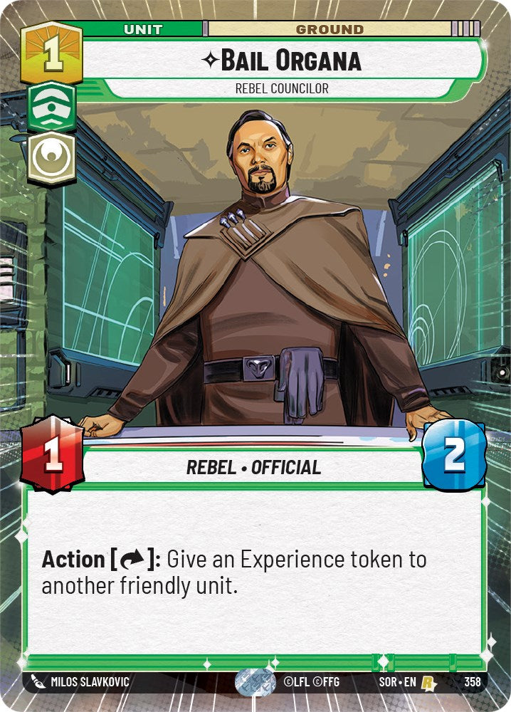 Bail Organa - Rebel Councilor (Hyperspace) (358) [Spark of Rebellion] - The Mythic Store | 24h Order Processing