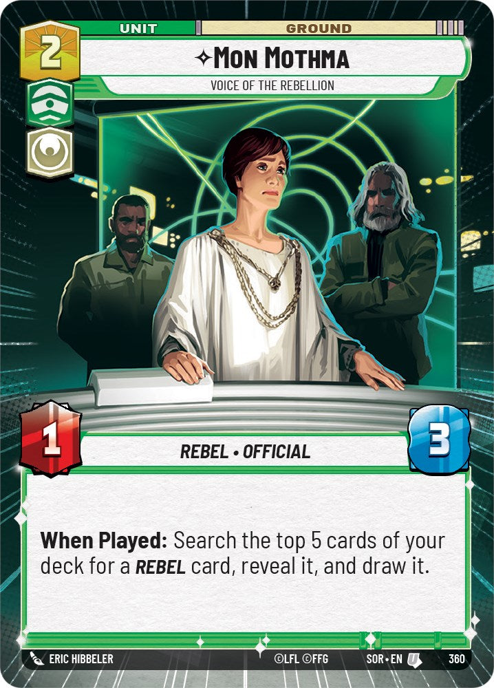 Mon Mothma - Voice of the Rebellion (Hyperspace) (360) [Spark of Rebellion] - The Mythic Store | 24h Order Processing