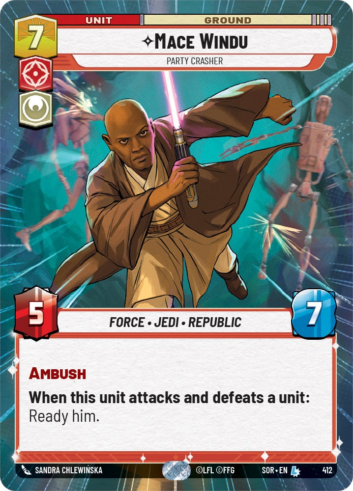 Mace Windu - Party Crasher (Hyperspace) (412) [Spark of Rebellion] - The Mythic Store | 24h Order Processing