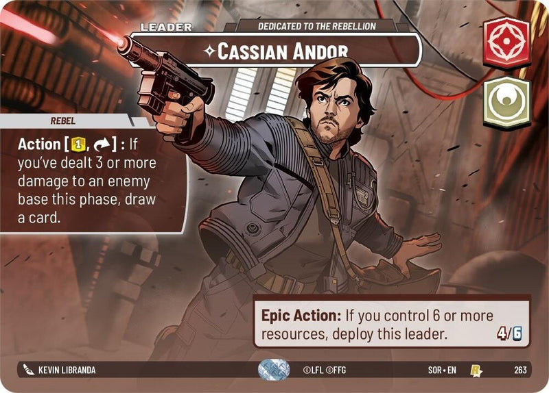 Cassian Andor - Dedicated to the Rebellion (Showcase) (263) [Spark of Rebellion] - The Mythic Store | 24h Order Processing