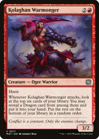 Kolaghan Warmonger [March of the Machine: The Aftermath] - The Mythic Store | 24h Order Processing