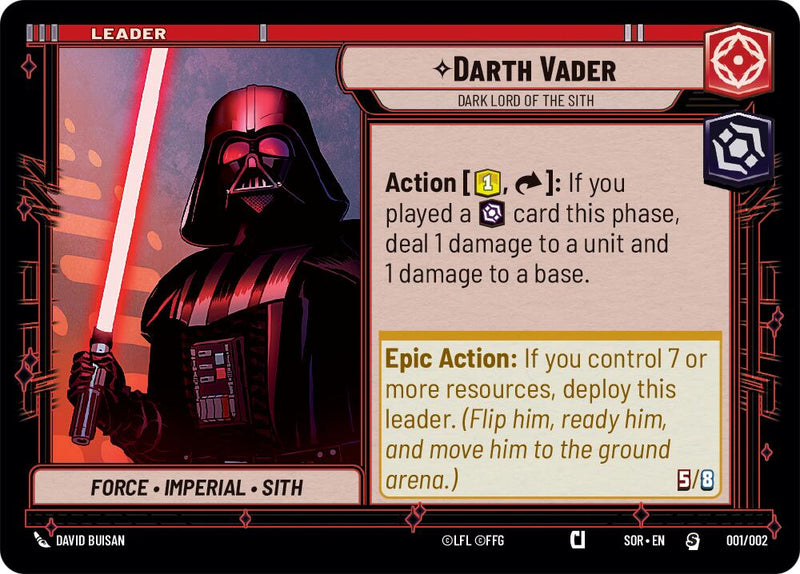 Darth Vader - Dark Lord of the Sith (Prerelease Promo) (001/002) [Spark of Rebellion Promos] - The Mythic Store | 24h Order Processing