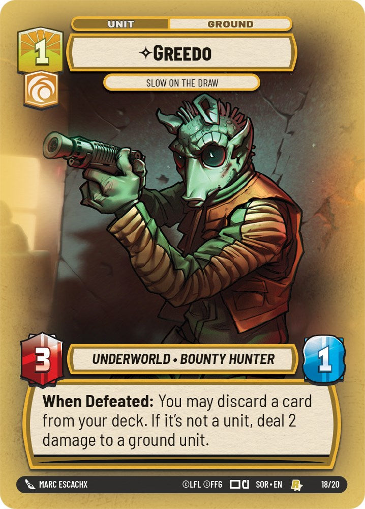 Greedo - Slow on the Draw (Weekly Play Promo) (18/20) [Spark of Rebellion Promos] - The Mythic Store | 24h Order Processing