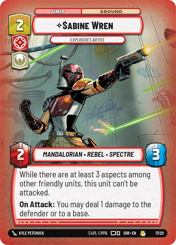 Sabine Wren - Explosives Artist (17/20) [Spark of Rebellion: Weekly Play] - The Mythic Store | 24h Order Processing