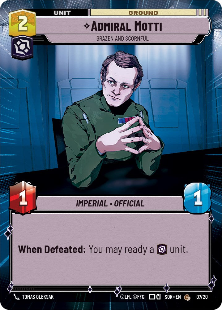 Admiral Motti - Brazen and Scornful (Hyperspace) (Weekly Play Promo) (7/20) [Spark of Rebellion Promos] - The Mythic Store | 24h Order Processing