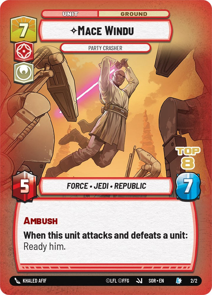 Mace Windu - Party Crasher (Top 8) (2/2) [Spark of Rebellion Promos] - The Mythic Store | 24h Order Processing