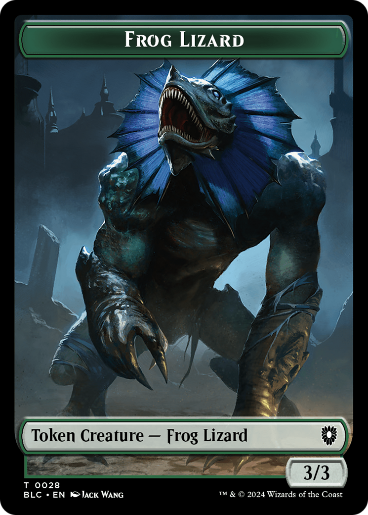 Storm Crow // Frog Lizard Double-Sided Token [Bloomburrow Commander Tokens] - The Mythic Store | 24h Order Processing