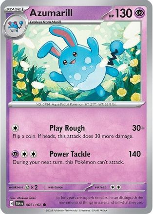 Azumarill (065/162) [Scarlet & Violet: Temporal Forces] - The Mythic Store | 24h Order Processing