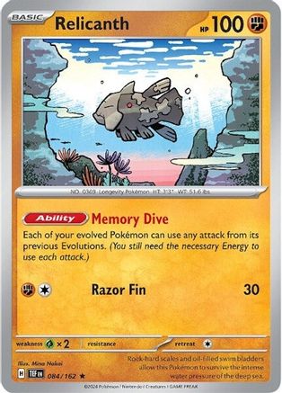 Relicanth (084/162) [Scarlet & Violet: Temporal Forces] - The Mythic Store | 24h Order Processing