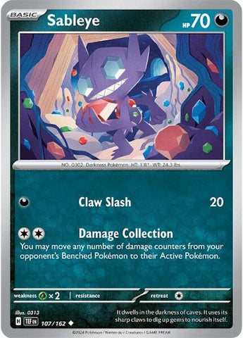 Sableye (107/162) [Scarlet & Violet: Temporal Forces] - The Mythic Store | 24h Order Processing
