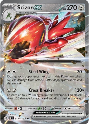 Scizor ex (111/162) [Scarlet & Violet: Temporal Forces] - The Mythic Store | 24h Order Processing