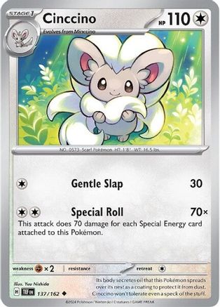 Cinccino (137/162) [Scarlet & Violet: Temporal Forces] - The Mythic Store | 24h Order Processing