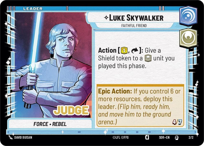 Luke Skywalker - Faithful Friend (Judge Promo) (002/002) [Spark of Rebellion Promos] - The Mythic Store | 24h Order Processing