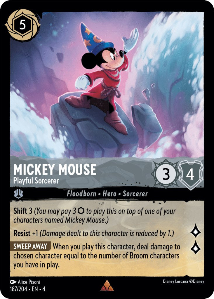 Mickey Mouse - Playful Sorcerer (187/204) (187/204) [Ursula's Return] - The Mythic Store | 24h Order Processing