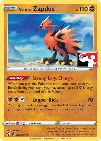 Galarian Zapdos (082/203) [Prize Pack Series One] - The Mythic Store | 24h Order Processing