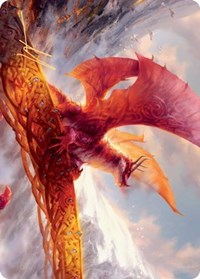 Goldspan Dragon Art Card (Gold-Stamped Signature) [Kaldheim Art Series] - The Mythic Store | 24h Order Processing