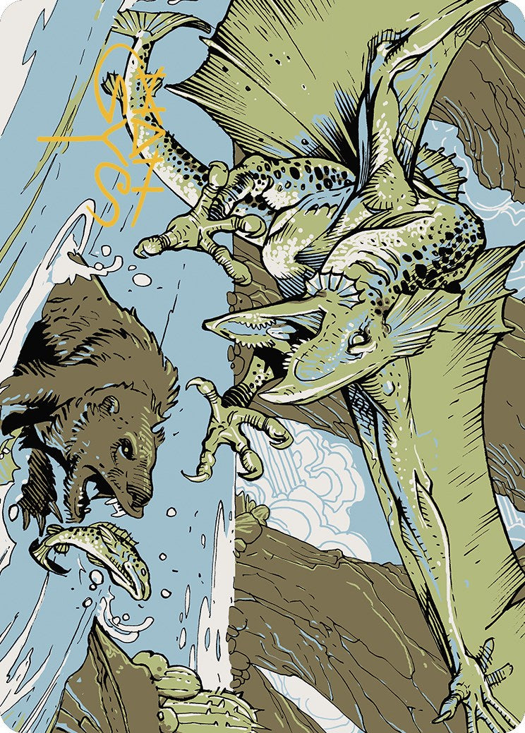 Decisive Denial Art Card (Gold-Stamped Signature) [Outlaws of Thunder Junction Art Series] - The Mythic Store | 24h Order Processing