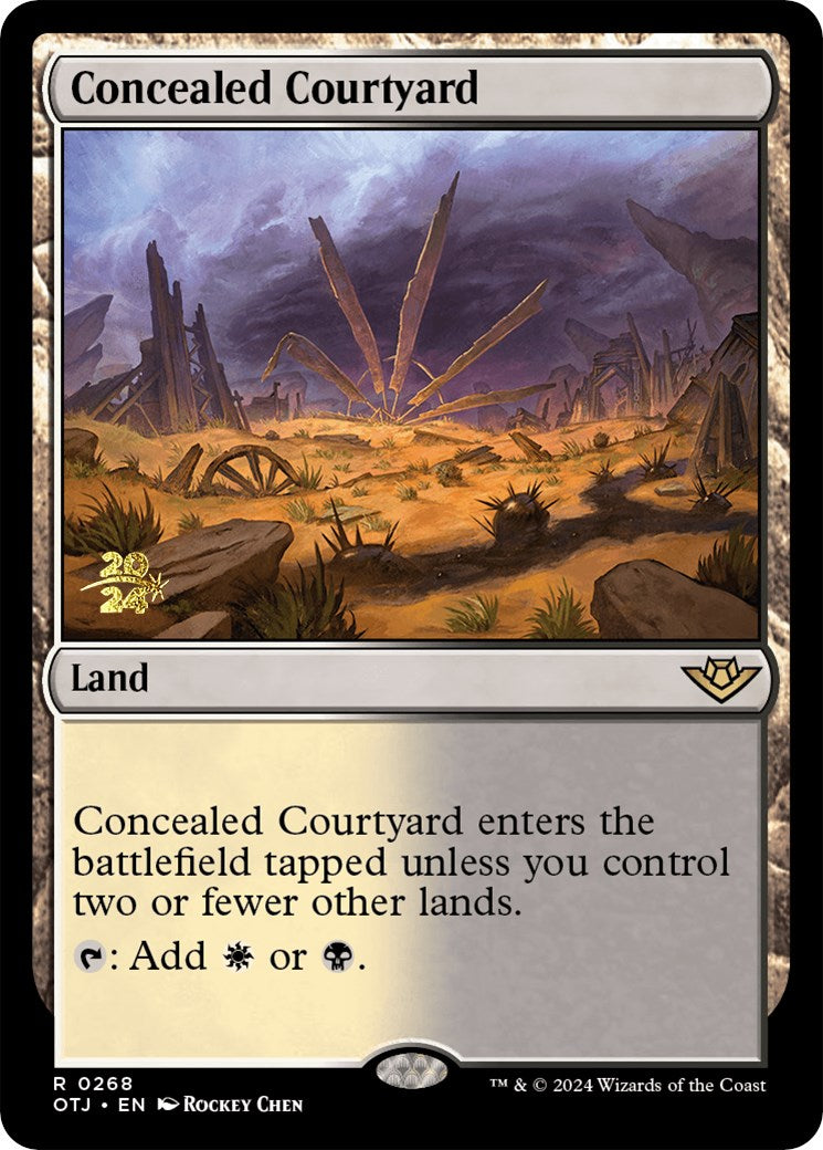 Concealed Courtyard (OTJ) [Outlaws of Thunder Junction Prerelease Promos] - The Mythic Store | 24h Order Processing