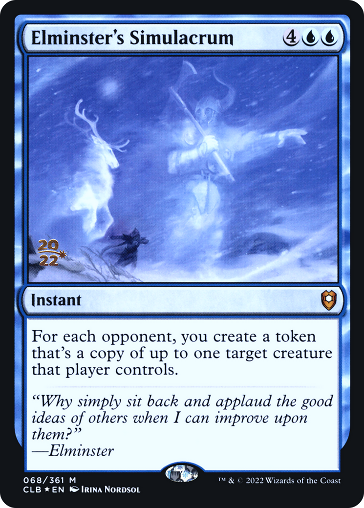Elminster's Simulacrum [Commander Legends: Battle for Baldur's Gate Prerelease Promos] - The Mythic Store | 24h Order Processing