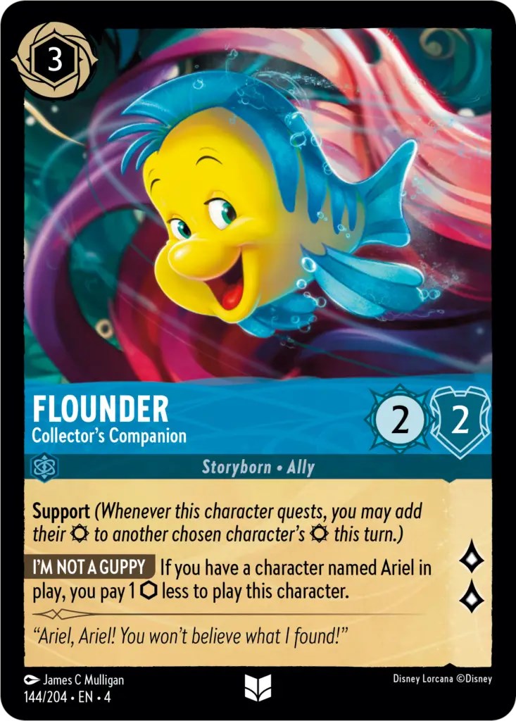 Flounder - Collector's Companion (144/204) [Ursula's Return] - The Mythic Store | 24h Order Processing