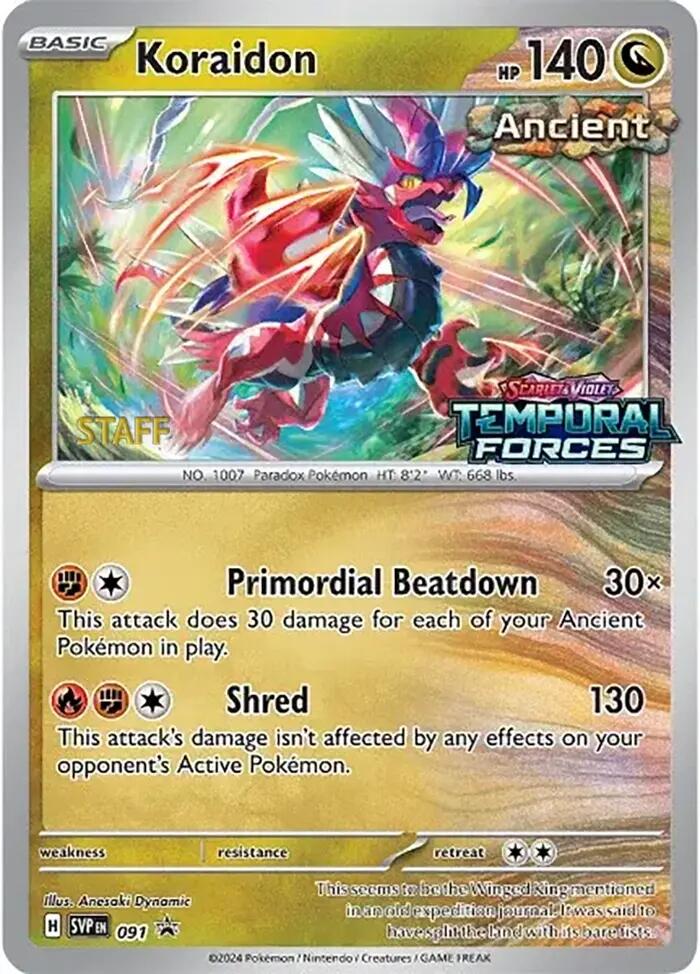 Koraidon (091) (Stamped) (Staff) [Scarlet & Violet: Black Star Promos] - The Mythic Store | 24h Order Processing