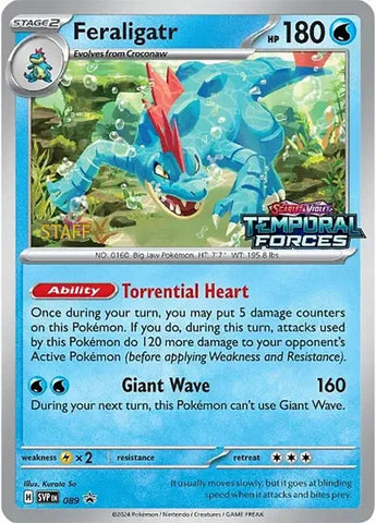 Feraligatr (089) (Staff Prerelease Promo) [Scarlet & Violet: Black Star Promos] - The Mythic Store | 24h Order Processing