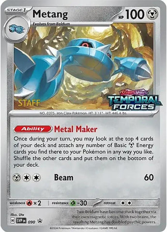 Metang (090) (Staff Prerelease Promo) [Scarlet & Violet: Black Star Promos] - The Mythic Store | 24h Order Processing