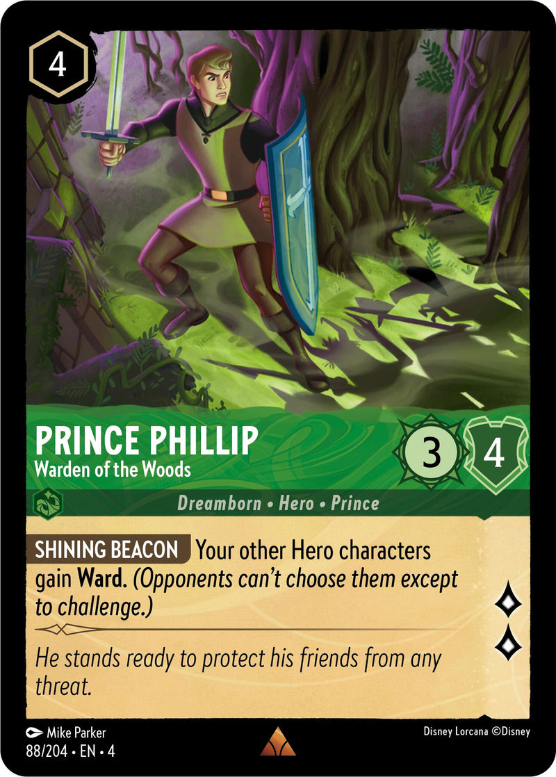 Prince Phillip - Warden of the Woods (88/204) [Ursula's Return] - The Mythic Store | 24h Order Processing