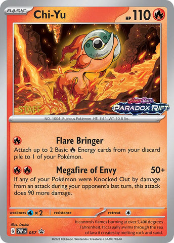 Chi-Yu (057) (Staff Prerelease Promo) [Scarlet & Violet: Black Star Promos] - The Mythic Store | 24h Order Processing