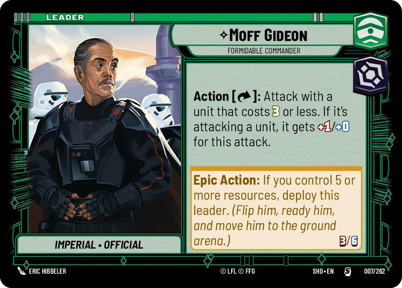 Moff Gideon - Formidable Commander (007/262) [Shadows of the Galaxy] - The Mythic Store | 24h Order Processing