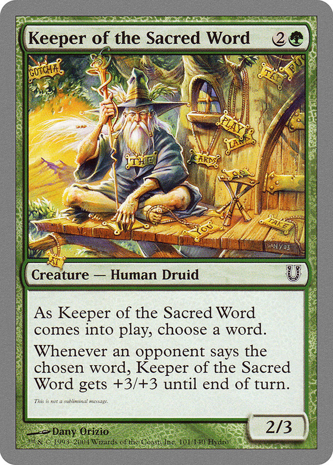 Keeper of the Sacred Word [Unhinged] - The Mythic Store | 24h Order Processing
