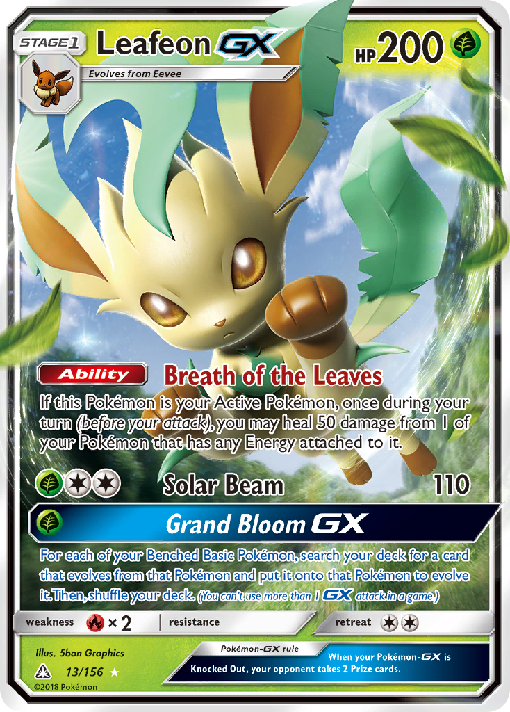 Leafeon GX (13/156) [Sun & Moon: Ultra Prism] - The Mythic Store | 24h Order Processing