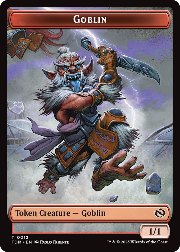 Goblin // Warrior Double-Sided Token [Tarkir: Dragonstorm Tokens] - The Mythic Store | 24h Order Processing