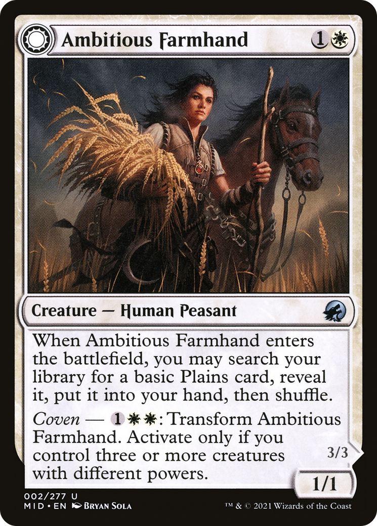 Ambitious Farmhand // Seasoned Cathar [Innistrad: Midnight Hunt] - The Mythic Store | 24h Order Processing