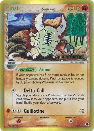 Pinsir (9/101) (Delta Species) (Stamped) [EX: Dragon Frontiers] - The Mythic Store | 24h Order Processing