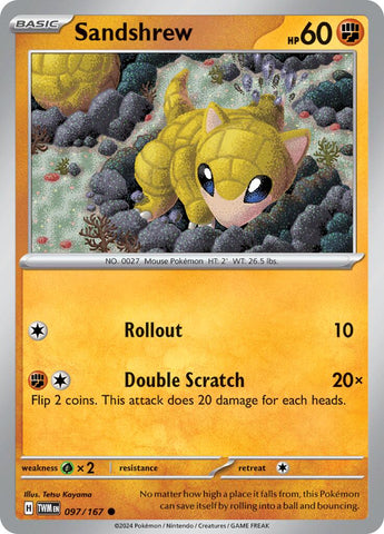 Sandshrew (097/167) [Scarlet & Violet: Twilight Masquerade] - The Mythic Store | 24h Order Processing