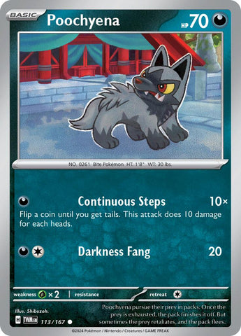 Poochyena (113/167) [Scarlet & Violet: Twilight Masquerade] - The Mythic Store | 24h Order Processing