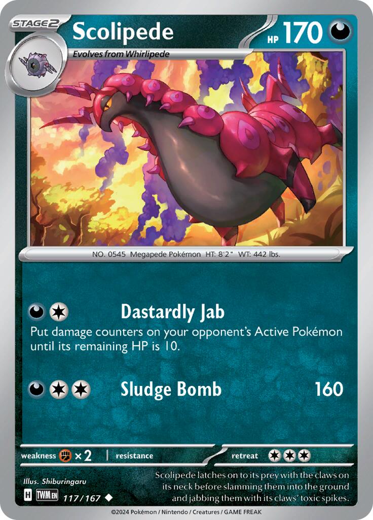 Scolipede (117/167) [Scarlet & Violet: Twilight Masquerade] - The Mythic Store | 24h Order Processing