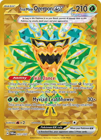 Teal Mask Ogerpon ex (221/167) [Scarlet & Violet: Twilight Masquerade] - The Mythic Store | 24h Order Processing