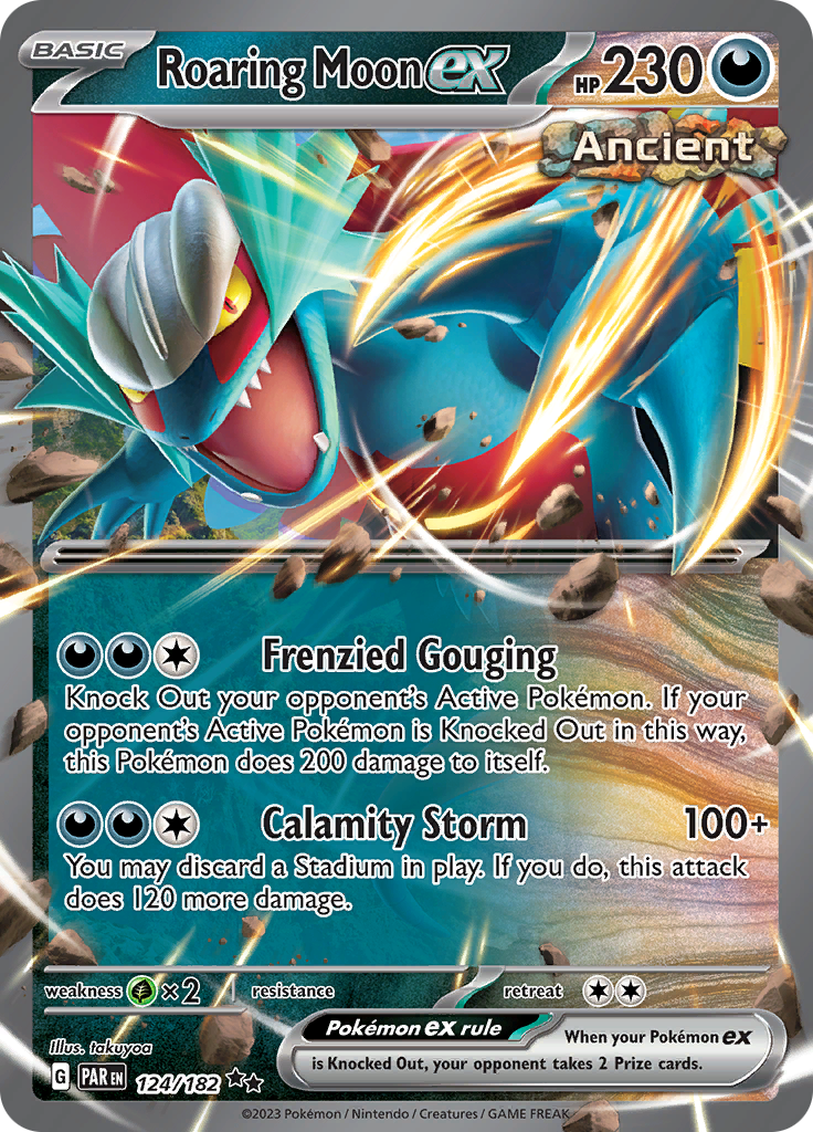 Roaring Moon ex (124/182) [Scarlet & Violet: Paradox Rift] - The Mythic Store | 24h Order Processing