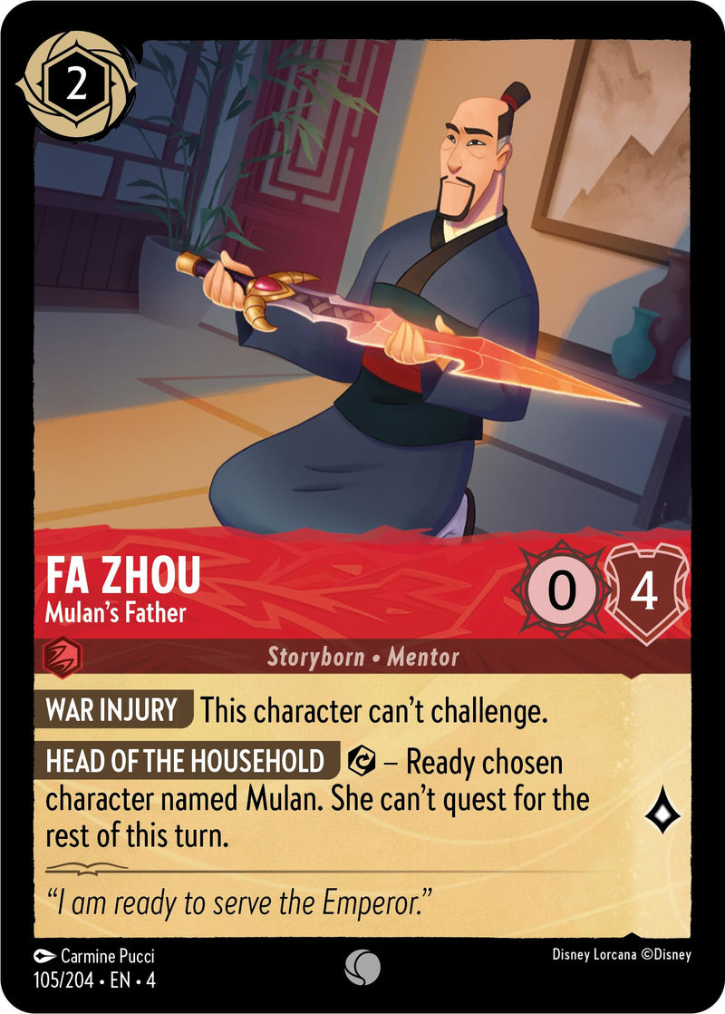 Fa Zhou - Mulan's Father (105/204) [Ursula's Return] - The Mythic Store | 24h Order Processing