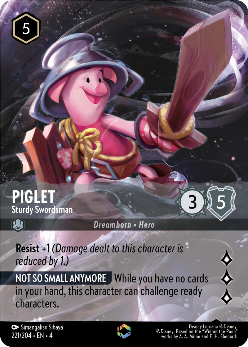 Piglet - Sturdy Swordsman (Enchanted) (221/204) [Ursula's Return] - The Mythic Store | 24h Order Processing