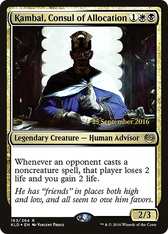 Kambal, Consul of Allocation [Kaladesh Prerelease Promos] - The Mythic Store | 24h Order Processing