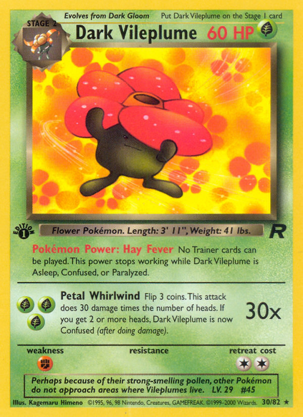 Dark Vileplume (30/82) [Team Rocket 1st Edition] - The Mythic Store | 24h Order Processing